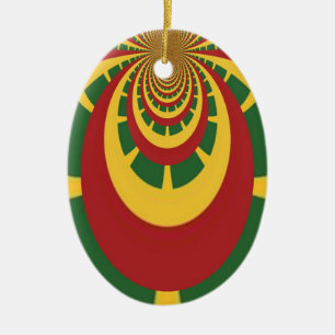 Beautiful Amazing Rasta Colors Art Print Ceramic Ornament