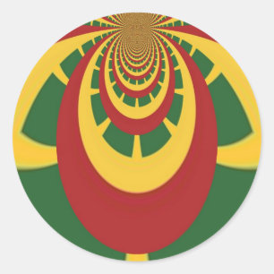 Beautiful Amazing Rasta Colors Art Print Classic Round Sticker
