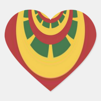 Beautiful Amazing Rasta Colors Art Print Heart Sticker