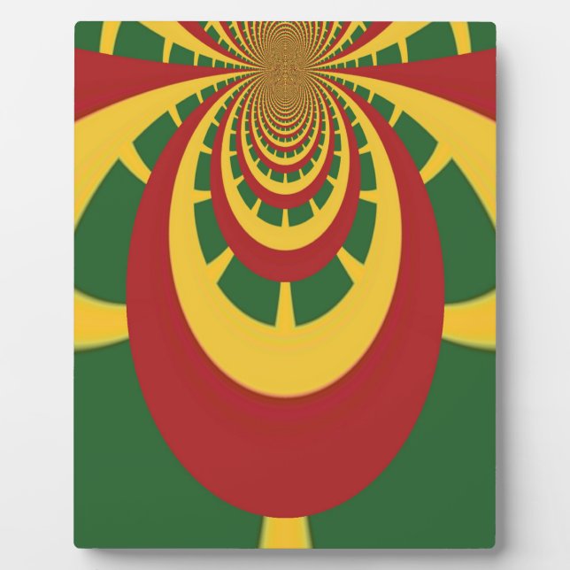 Beautiful Amazing Rasta Colors Art Print Plaque (Front)