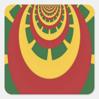 Beautiful Amazing Rasta Colors Art Print Square Sticker