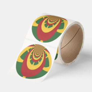 Beautiful Amazing Rasta Colors Art Print Sticker Roll
