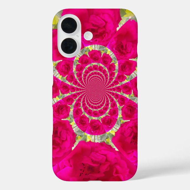 Beautiful Amazing Red Roses Kaleidoscope Pattern Case-Mate iPhone Case (Back)