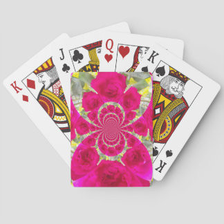 Beautiful Amazing Red Roses Kaleidoscope Pattern Poker Cards
