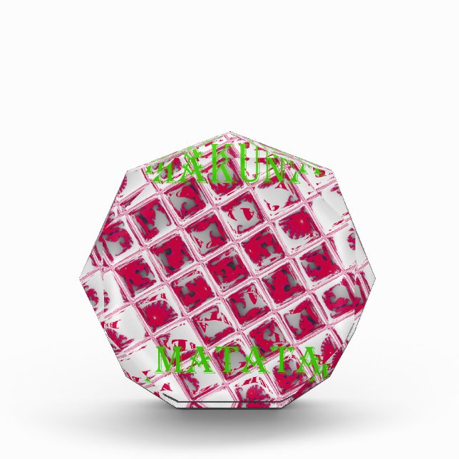 Beautiful Amazing Red Stylish Mirror Image Art  Acrylic Award (Front)