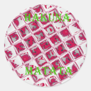Beautiful Amazing Red Stylish Mirror Image Art  Classic Round Sticker