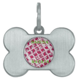 Beautiful Amazing Red Stylish Mirror Image Art Pet Tag