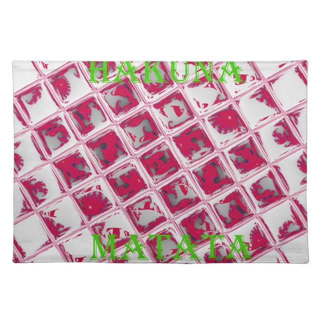 Beautiful Amazing Red Stylish Mirror Image Art  Placemat (Front)