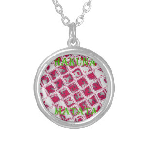 Beautiful Amazing Red Stylish Mirror Image Art  Silver Plated Necklace