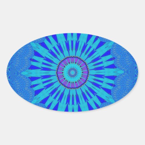 Beautiful Amazing Royal Blue Abstract pattern Art  Oval Sticker