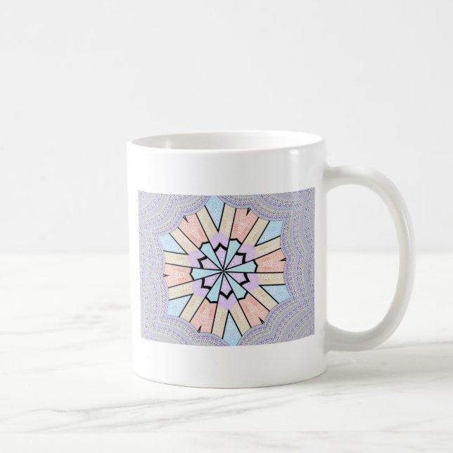 Beautiful Amazing Soft Pastel Geometric Art Print Coffee Mug (Right)
