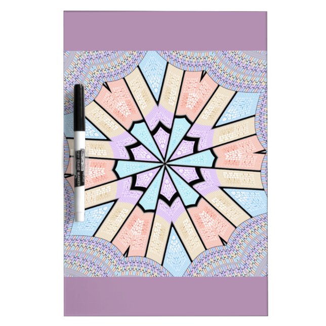Beautiful Amazing Soft Pastel Geometric Art Print Dry-Erase Board (Front)