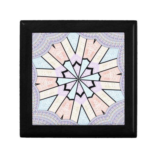 Beautiful Amazing Soft Pastel Geometric Art Print Jewelry Box (Front)