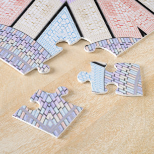 Beautiful Amazing Soft Pastel Geometric Art Print Jigsaw Puzzle