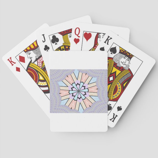 Beautiful Amazing Soft Pastel Geometric Art Print Poker Cards (Back)