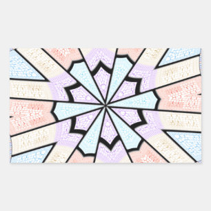 Beautiful Amazing Soft Pastel Geometric Art Print Rectangular Sticker