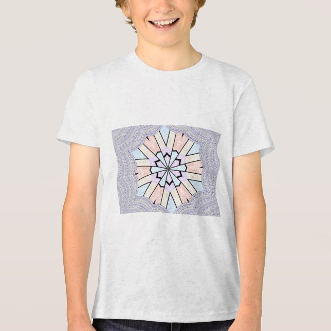 Beautiful Amazing Soft Pastel Geometric Art Print  Tri-Blend Shirt (Front)
