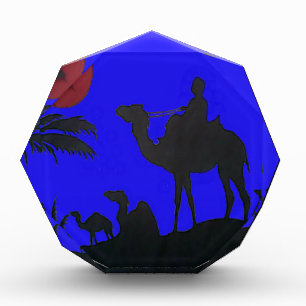Beautiful Amazing Sunset Camel Safari Art Print Award