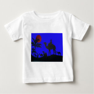 Beautiful Amazing Sunset Camel Safari Art Print Baby T-Shirt