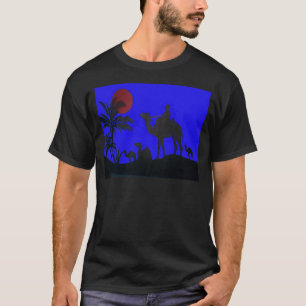 Beautiful Amazing Sunset Camel Safari Art Print T-Shirt