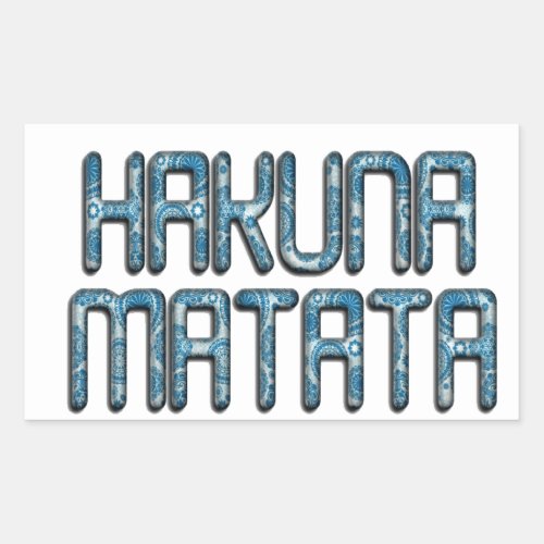 Beautiful amazing swahili text quote design rectangular sticker
