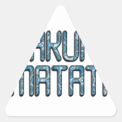 Beautiful amazing swahili text quote design triangle sticker