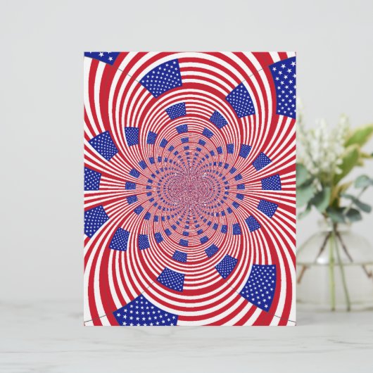 Beautiful Amazing United States Flag Kaleidoscope  (Standing Front)