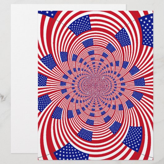 Beautiful Amazing United States Flag Kaleidoscope  (Front/Back)