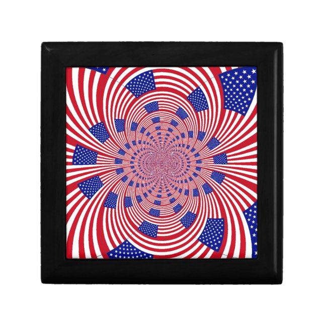 Beautiful Amazing United States Flag Kaleidoscope  Gift Box (Front)