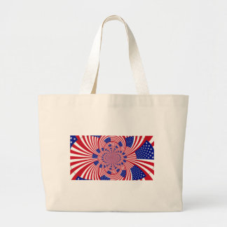 Beautiful Amazing United States Flag Kaleidoscope Large Tote Bag