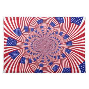 Beautiful Amazing United States Flag Kaleidoscope Placemat