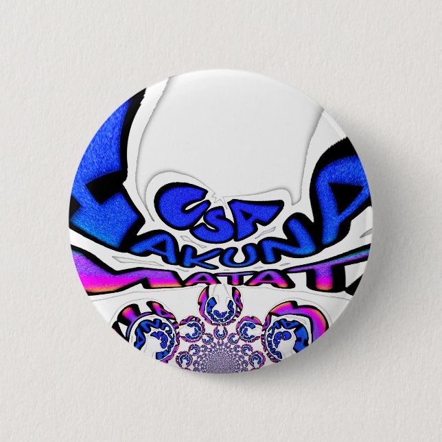 Beautiful Amazing USA Fun Text Art Pattern Design Button (Front)