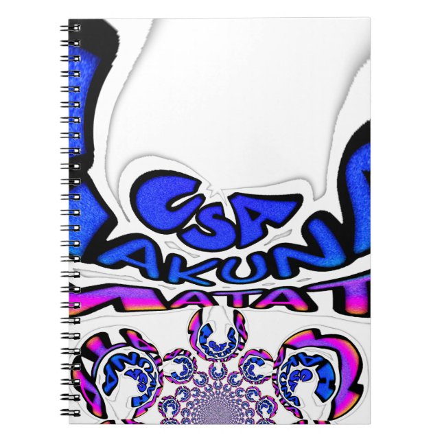 Beautiful Amazing USA Fun Text Art Pattern Design Notebook (Front)