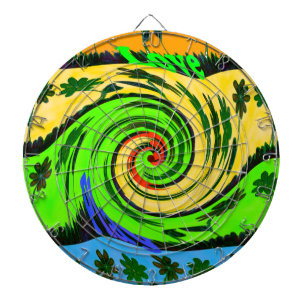 Beautiful Amazing Wavy Summer Wave Floral Colors Dart Board