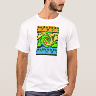 Beautiful Amazing Wavy Summer Wave Floral Colors T-Shirt