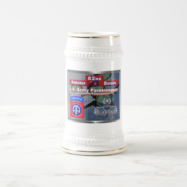 Beautiful America’s Guardian 82nd Airborne Divisio Beer Stein (Center)