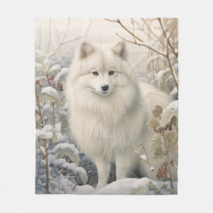 Beautiful American Eskimo – Bright & Loving Fleece Blanket