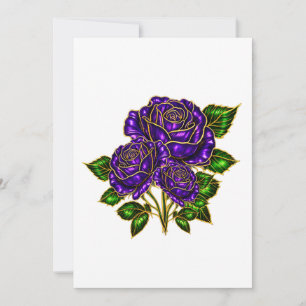 Beautiful Amethyst Rose Blank Note Card