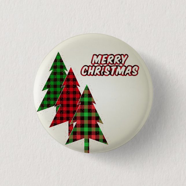 Beautiful, Amezing Christmas Tree Button (Front)