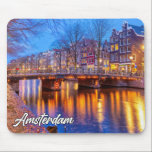 Beautiful Amsterdam, Netherlands Mouse Pad<br><div class="desc">This beautiful mousepad features a photograph of the world-famous city of Amsterdam,  Netherlands. This one-of-a-kind mousepad would be a truly wonderful gift idea for best of friends and family.</div>