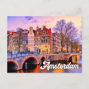 Beautiful Amsterdam, Netherlands Postcard