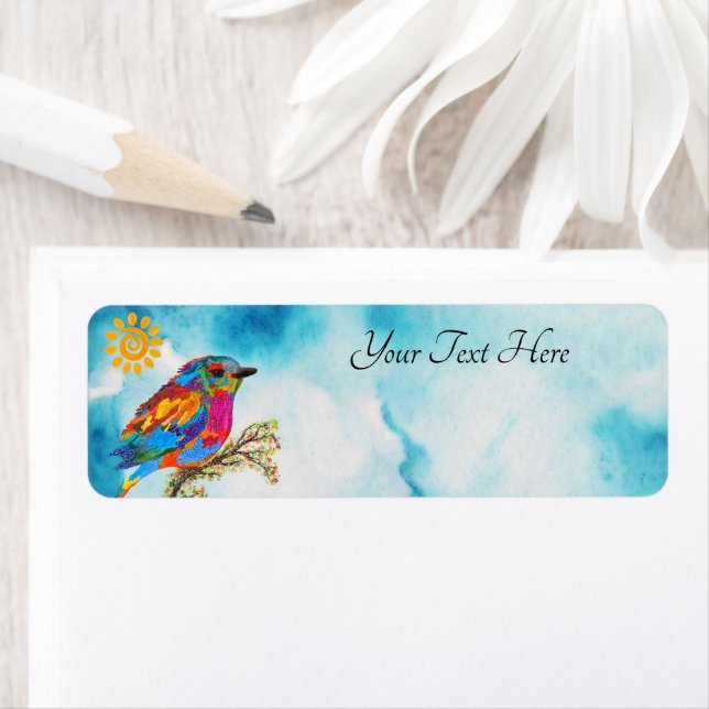 Beautiful and Colorful Bird Address Label (Insitu)