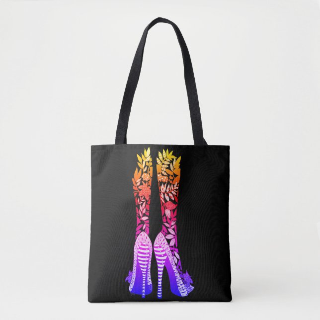 Beautiful and Colorful Dancing Shoes Tote Bag (Front)