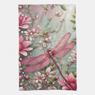 Beautiful and Colorful Dragonfly Kitchen Towel