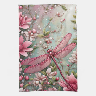 Beautiful and Colorful Dragonfly Kitchen Towel