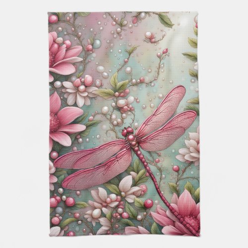 Beautiful and Colorful Dragonfly Kitchen Towel