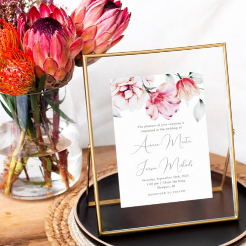 Beautiful and Colorful Floral Wedding Invitation