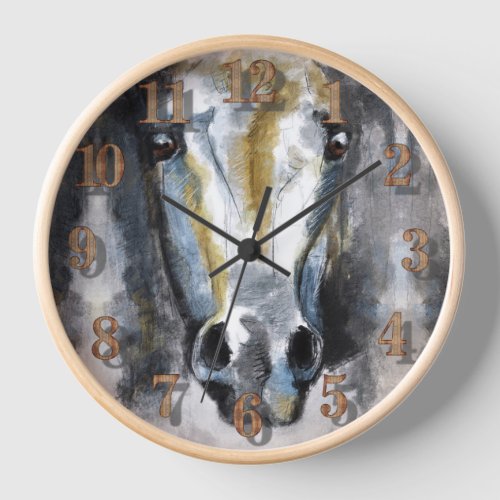 Beautiful and Colorful Horse Clock