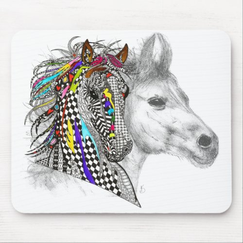 Beautiful and Colorful Horse Mouse Pad