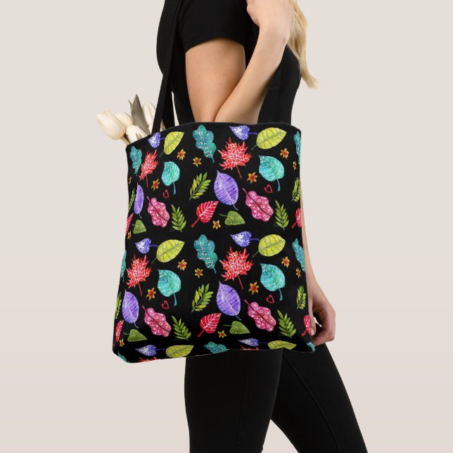 Beautiful and Colorful Leaves Tote Bag (Close Up)